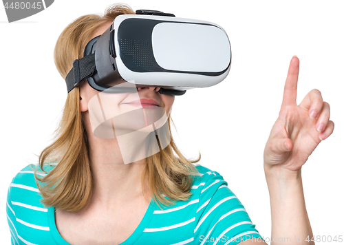 Image of Woman in virtual reality glasses