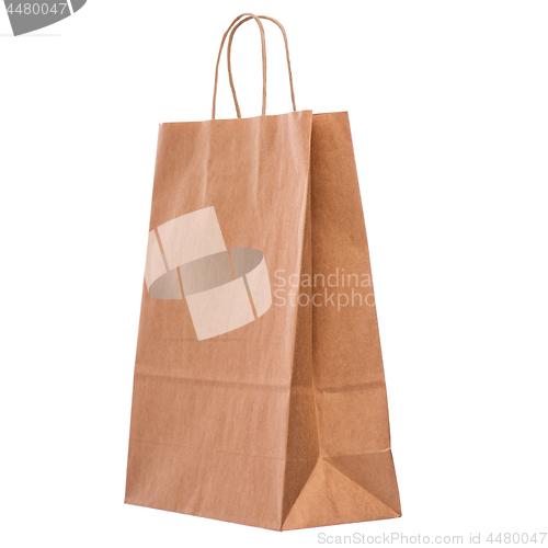 Image of Brown paper bag on white