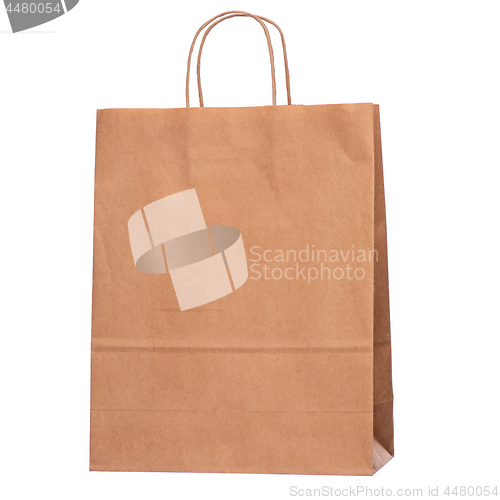 Image of Brown paper bag on white