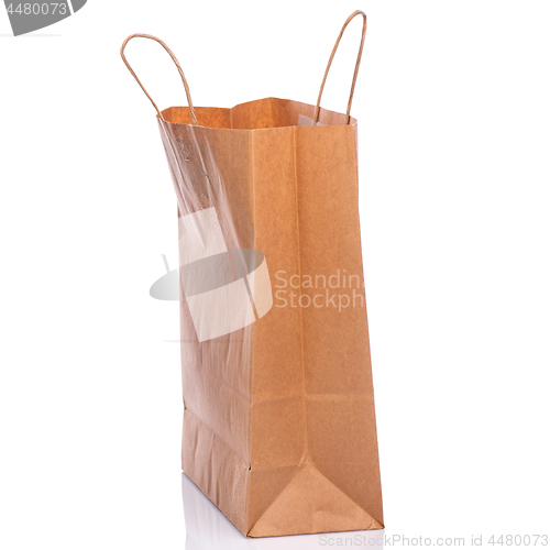 Image of Brown paper bag on white