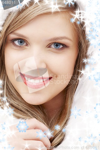 Image of lovely blond in fur