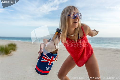 Image of Beach beer and barbecue party