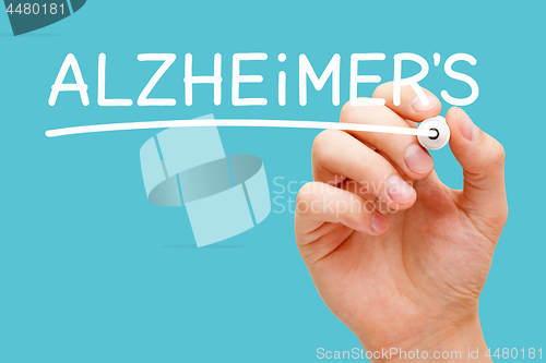 Image of Alzheimers Disease Handwritten With White Marker