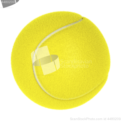 Image of Tennis ball on white