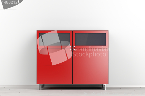 Image of Modern red cabinet
