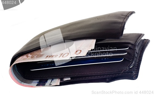 Image of Wallet with Euro currency

