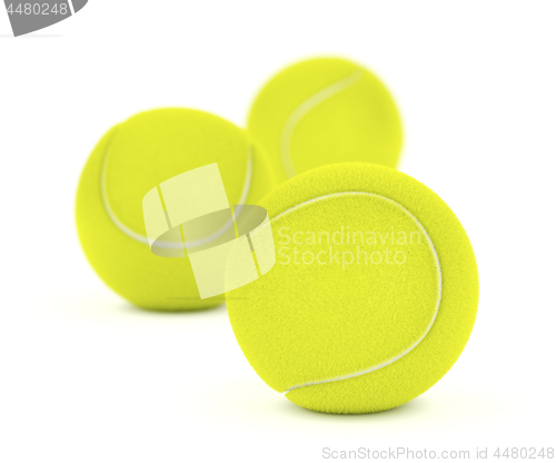 Image of Group of tennis balls