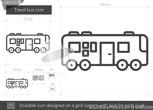 Image of Travel bus line icon.