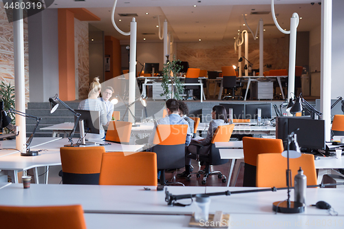 Image of Young Business Team At A Meeting at modern office building
