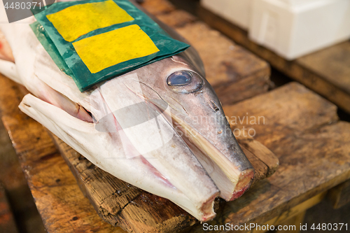 Image of fresh fish or seafood at japanese street market