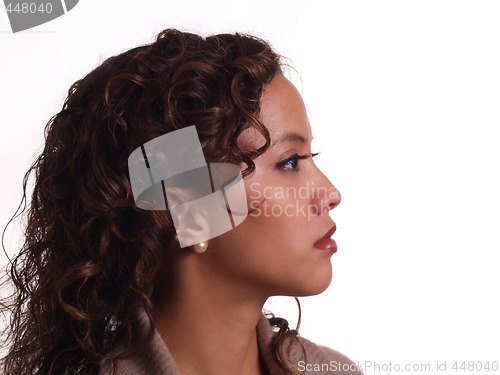 Image of Profile Portrait of Young Hispanic Woman