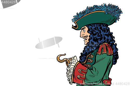 Image of pirate with hook hand