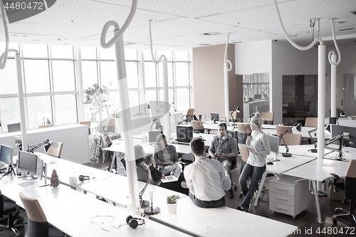 Image of Young Business Team At A Meeting at modern office building