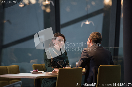 Image of Couple on a romantic dinner at the restaurant