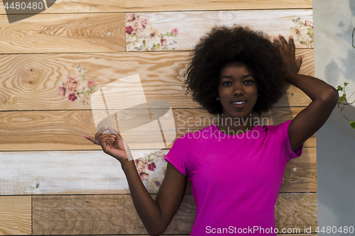 Image of portrait of afro american woman