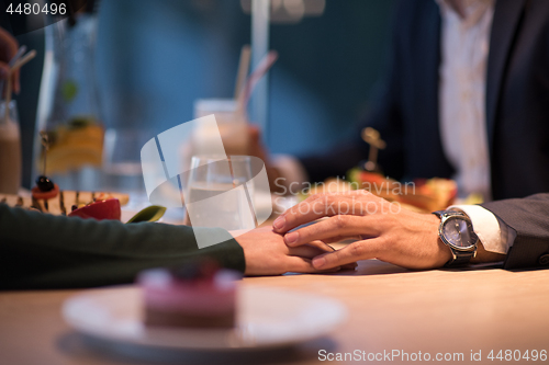 Image of Couple on a romantic dinner at the restaurant