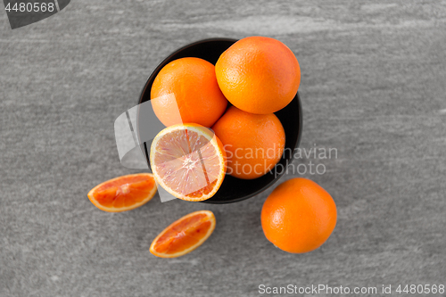 Image of close up of fresh juicy blood oranges