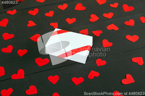 Image of Gift boxes on wooden table