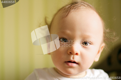 Image of Little child looking at the camera