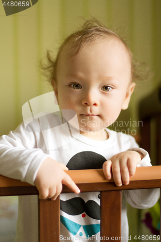 Image of Little child looking at the camera