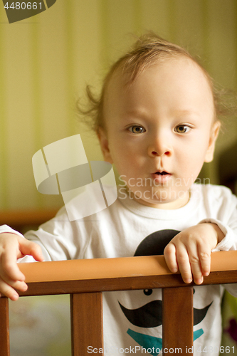 Image of Little child looking at the camera