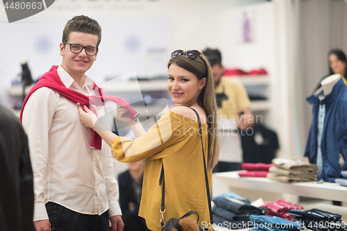 Image of couple in  Clothing Store