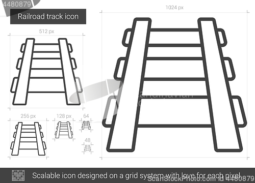 Image of Railroad track line icon.