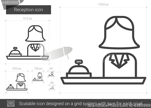 Image of Reception line icon.
