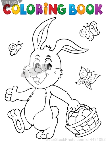 Image of Coloring book Easter rabbit topic 1