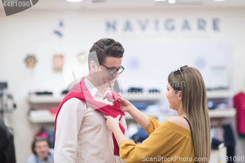 Image of couple in  Clothing Store