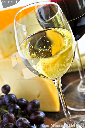 Image of Wine and cheese