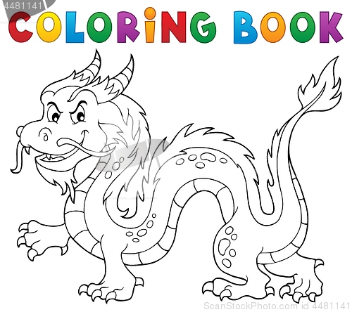 Image of Coloring book Chinese dragon theme 1