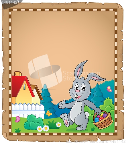 Image of Easter rabbit theme parchment 1