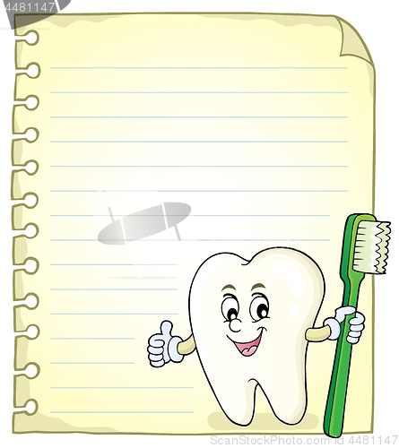 Image of Notepad page with happy tooth