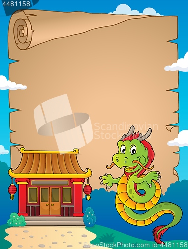 Image of Chinese dragon topic parchment 2