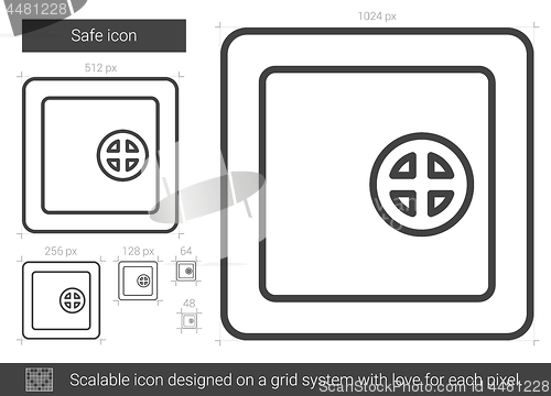 Image of Safe line icon.