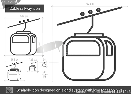 Image of Cable railway line icon.