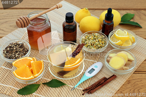 Image of Natural Ingredients for Cold and Flu Remedy