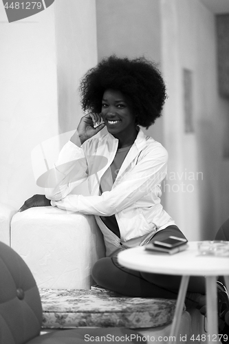 Image of portrait of afro american woman