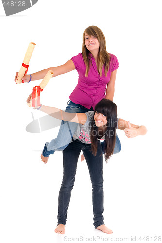 Image of Teenager schoolgirls