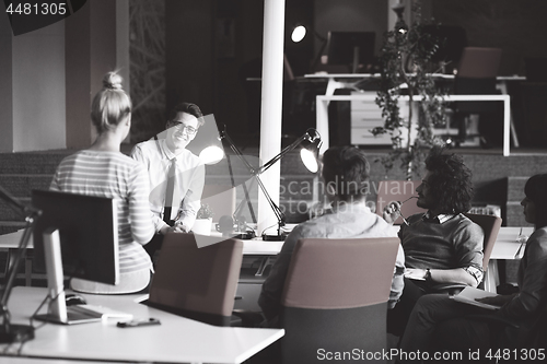 Image of Young Business Team At A Meeting at modern office building