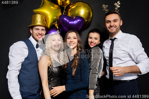 Image of friends at christmas or new year party