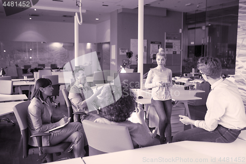 Image of Young Business Team At A Meeting at modern office building