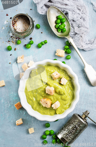 Image of mashed green peas