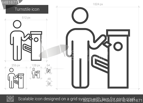 Image of Turnstile line icon.