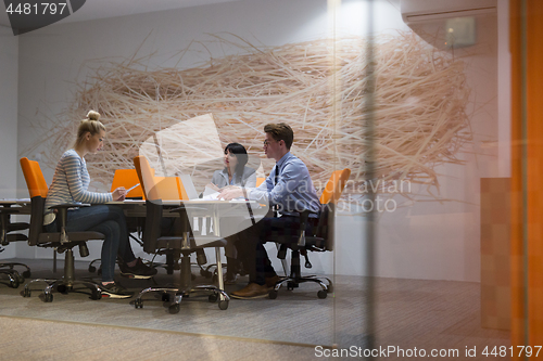 Image of Business Team At A Meeting at modern office building