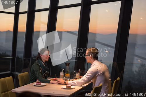 Image of Couple on a romantic dinner at the restaurant