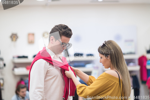 Image of couple in  Clothing Store