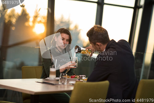 Image of Couple on a romantic dinner at the restaurant