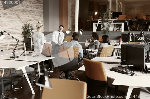 Image of Young Business Team At A Meeting at modern office building